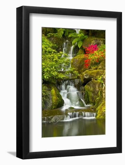 Heavenly Falls, Portland Japanese Garden, Oregon, Usa-Michel Hersen-Framed Photographic Print