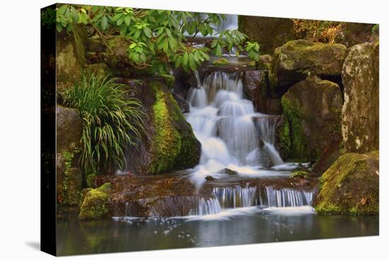 Heavenly Falls, Portland Japanese Garden, Portland, Oregon, Usa-Michel Hersen-Stretched Canvas