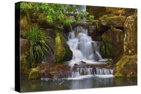 Heavenly Falls, Portland Japanese Garden, Portland, Oregon, Usa-Michel Hersen-Stretched Canvas