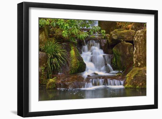 Heavenly Falls, Portland Japanese Garden, Portland, Oregon, Usa-Michel Hersen-Framed Photographic Print