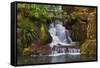 Heavenly Falls, Portland Japanese Garden, Portland, Oregon, Usa-Michel Hersen-Framed Stretched Canvas