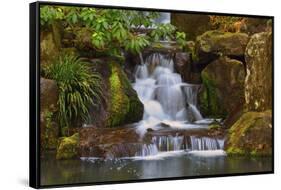 Heavenly Falls, Portland Japanese Garden, Portland, Oregon, Usa-Michel Hersen-Framed Stretched Canvas