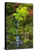 Heavenly Falls, Portland Japanese Garden, Portland, Oregon, USA-Michel Hersen-Stretched Canvas