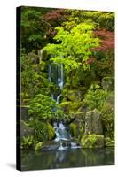 Heavenly Falls, Portland Japanese Garden, Portland, Oregon, USA-Michel Hersen-Stretched Canvas