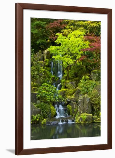 Heavenly Falls, Portland Japanese Garden, Portland, Oregon, USA-Michel Hersen-Framed Photographic Print