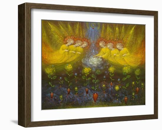 Heavenly Garden, 2020 (oil on Belgian linen)-Annael Anelia Pavlova-Framed Giclee Print