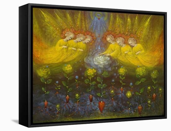 Heavenly Garden, 2020 (oil on Belgian linen)-Annael Anelia Pavlova-Framed Stretched Canvas