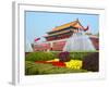 Heavenly Gate Entrance to Forbidden City Decorated with Fountains and Flowers During National Day F-Kimberly Walker-Framed Photographic Print