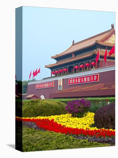 Heavenly Gate Entrance to Forbidden City During National Day Festival, Beijing, China, Asia-Kimberly Walker-Stretched Canvas