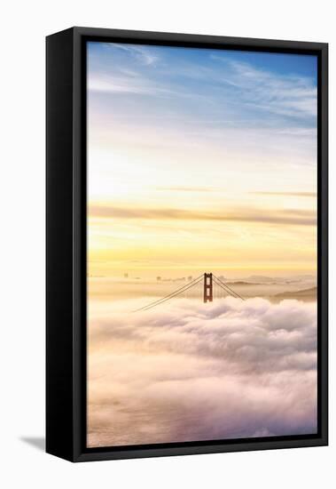 Heavenly Golden Gate, Above The Fog at Sunrise, San Francisco-Vincent James-Framed Stretched Canvas