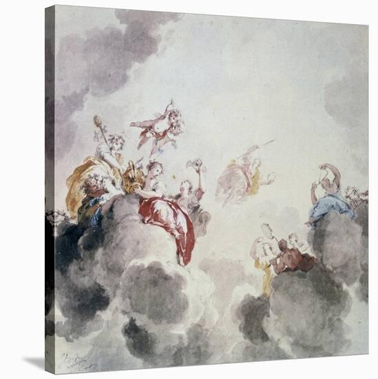 Heavenly Scene, 18th Century-Jacob De Wit-Stretched Canvas