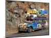 Heavily Loaded Jeepney, a Typical Local Bus, on Kennon Road, Rosario-Baguio, Luzon, Philippines-null-Mounted Photographic Print