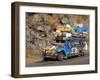 Heavily Loaded Jeepney, a Typical Local Bus, on Kennon Road, Rosario-Baguio, Luzon, Philippines-null-Framed Photographic Print