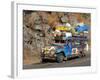 Heavily Loaded Jeepney, a Typical Local Bus, on Kennon Road, Rosario-Baguio, Luzon, Philippines-null-Framed Photographic Print