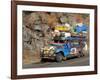 Heavily Loaded Jeepney, a Typical Local Bus, on Kennon Road, Rosario-Baguio, Luzon, Philippines-null-Framed Photographic Print