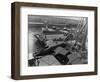 Heavy Bombers on Barges Awaiting Loading onto Cargo Vessel in New York Harbor for Shipment-Edward L.-Framed Photographic Print