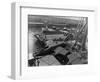 Heavy Bombers on Barges Awaiting Loading onto Cargo Vessel in New York Harbor for Shipment-Edward L.-Framed Photographic Print