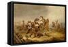 Heavy Cavalry at the Battle of Waterloo, 18th June 1815, 1870-Orlando Norie-Framed Stretched Canvas