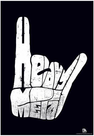 Heavy Metal Text Poster' Posters