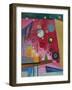 Heavy Red, 1924 (Oil on Cardboard)-Wassily Kandinsky-Framed Giclee Print