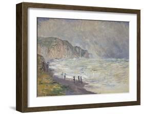 Heavy Sea at Pourville, 1897-Claude Monet-Framed Giclee Print