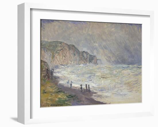 Heavy Sea at Pourville, 1897-Claude Monet-Framed Giclee Print