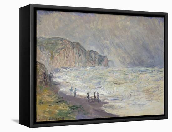 Heavy Sea at Pourville, 1897-Claude Monet-Framed Stretched Canvas