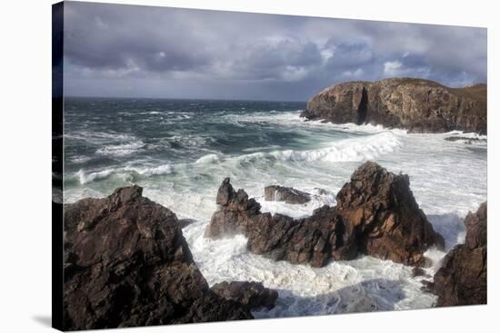 Heavy Seas Pounding the Rocky Coastline at Dalbeg-Lee Frost-Stretched Canvas