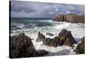 Heavy Seas Pounding the Rocky Coastline at Dalbeg-Lee Frost-Stretched Canvas