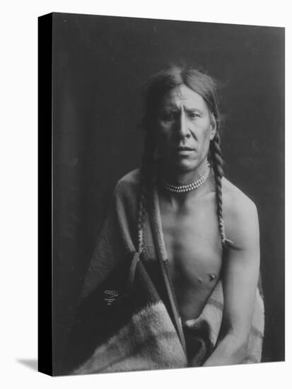 Heavy Shield Native American Indian Curtis Photograph-Lantern Press-Stretched Canvas