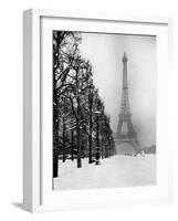 Heavy Snow Blankets the Ground Near the Eiffel Tower-Dmitri Kessel-Framed Premium Photographic Print