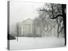 Heavy Snow Falls at the White House-null-Stretched Canvas