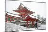 Heavy snow on Fushimi Inari Shrine, Kyoto, Japan, Asia-Damien Douxchamps-Mounted Photographic Print