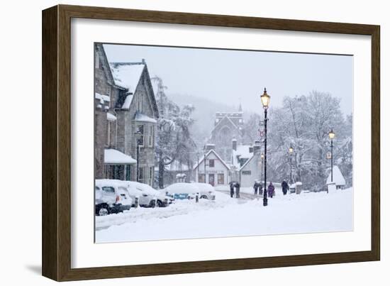 Heavy Snowfall, Braemar, Scotland-Duncan Shaw-Framed Photographic Print