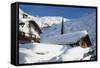 Heavy Snowfall in Le Tour, Chamonix Valley, Haute-Savoie, French Alps, France, Europe-Christian Kober-Framed Stretched Canvas