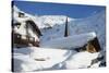 Heavy Snowfall in Le Tour, Chamonix Valley, Haute-Savoie, French Alps, France, Europe-Christian Kober-Stretched Canvas