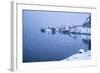 Heavy Snowfall on the Fishing Village and the Icy Sea, Nusfjord, Lofoten Islands, Arctic, Norway-Roberto Moiola-Framed Photographic Print