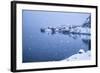 Heavy Snowfall on the Fishing Village and the Icy Sea, Nusfjord, Lofoten Islands, Arctic, Norway-Roberto Moiola-Framed Photographic Print