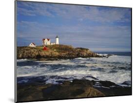 Heavy Surf Near Cape Neddick Lighthouse-James Randklev-Mounted Photographic Print