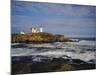 Heavy Surf Near Cape Neddick Lighthouse-James Randklev-Mounted Photographic Print