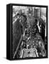 Heavy Traffic Moves Along Broadway and Seventh Avenue-null-Framed Stretched Canvas