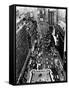 Heavy Traffic Moves Along Broadway and Seventh Avenue-null-Framed Stretched Canvas