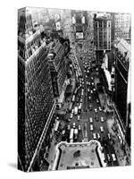 Heavy Traffic Moves Along Broadway and Seventh Avenue-null-Stretched Canvas