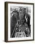 Heavy Traffic Moves Along Broadway and Seventh Avenue-null-Framed Photographic Print