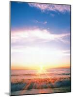 Heavy Waves with Bright Sunlight, Lens Flare-null-Mounted Photographic Print