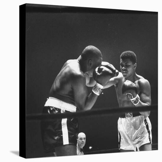 Heavyweight Bout in Which Cassius Clay Narrowly Defeated Doug Jones-George Silk-Stretched Canvas