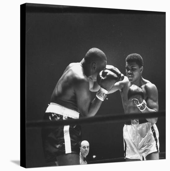 Heavyweight Bout in Which Cassius Clay Narrowly Defeated Doug Jones-George Silk-Stretched Canvas