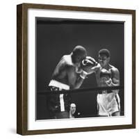 Heavyweight Bout in Which Cassius Clay Narrowly Defeated Doug Jones-George Silk-Framed Premium Photographic Print