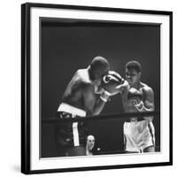 Heavyweight Bout in Which Cassius Clay Narrowly Defeated Doug Jones-George Silk-Framed Premium Photographic Print