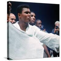 Heavyweight Boxer Cassius Clay, aka Muhammad Ali, After His Fight with Sonny Liston-John Dominis-Stretched Canvas
